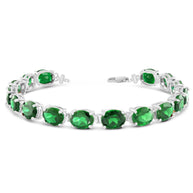 Personalized Oval Birthstone (9 x 7) Tennis Bracelet (Available in Yellow/Rose/White Gold)