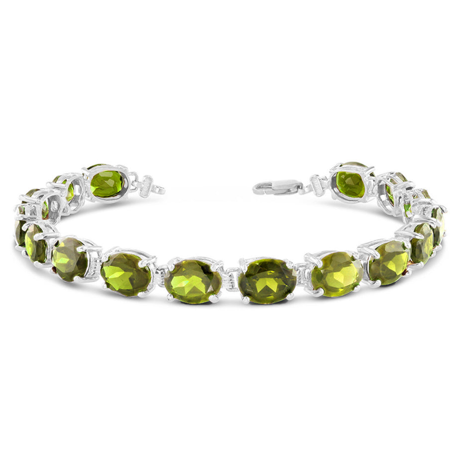 Personalized Oval Birthstone (9 x 7) Tennis Bracelet (Available in Yellow/Rose/White Gold)