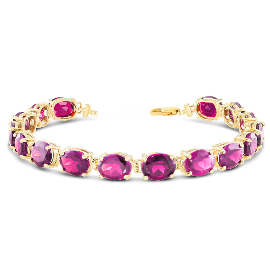 Personalized Oval Birthstone (9 x 7) Tennis Bracelet (Available in Yellow/Rose/White Gold)