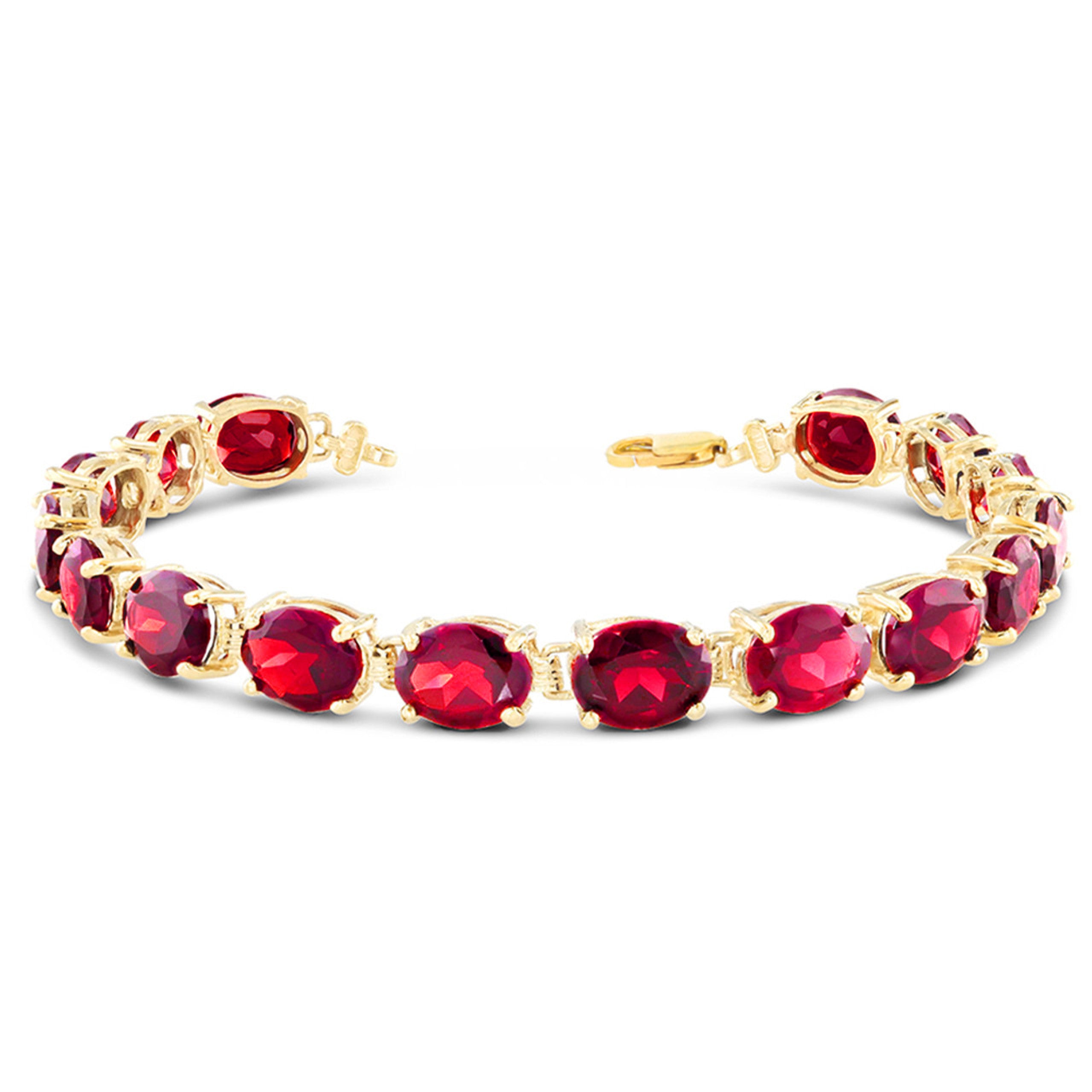 Personalized Oval Birthstone (9 x 7) Tennis Bracelet (Available in Yellow/Rose/White Gold)