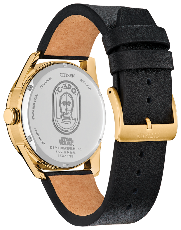 Citizen BU4026-05W Eco-Drive Star Wars C-3PO Yellow Dial Men's Watch