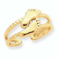 Yellow Gold Feet Toe Ring