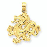 Gold Mythical Dragon Pendant Necklace