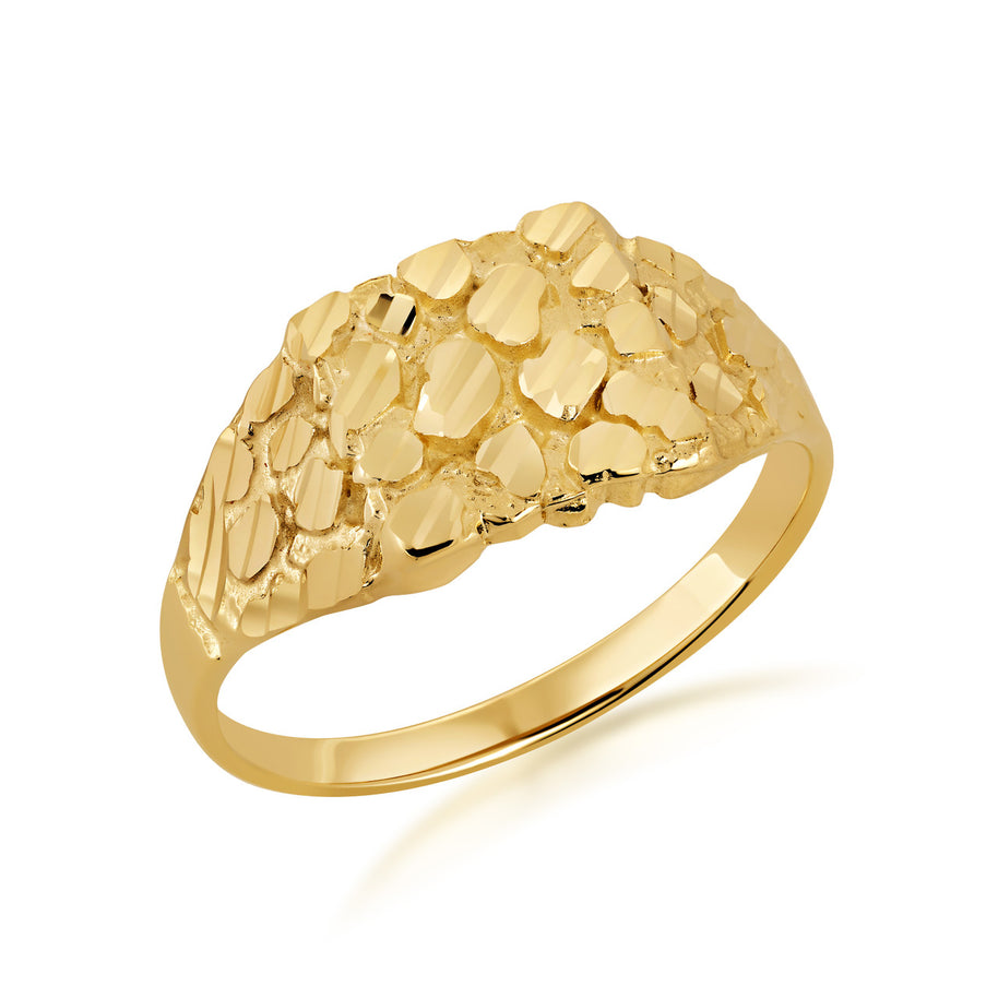 10K/14K Gold Men's 10.5mm Nugget Ring
