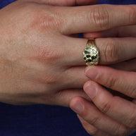 10K/14K Gold Men's 13mm Nugget Ring