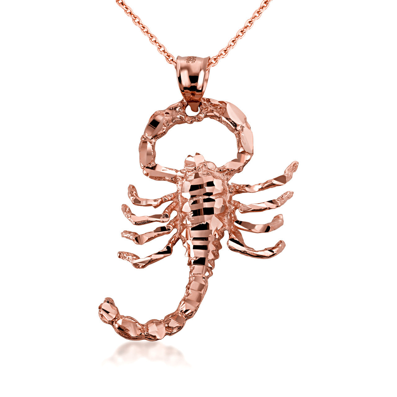 Solid Gold Scorpion Pendant (Available in Yellow/Rose/White Gold)