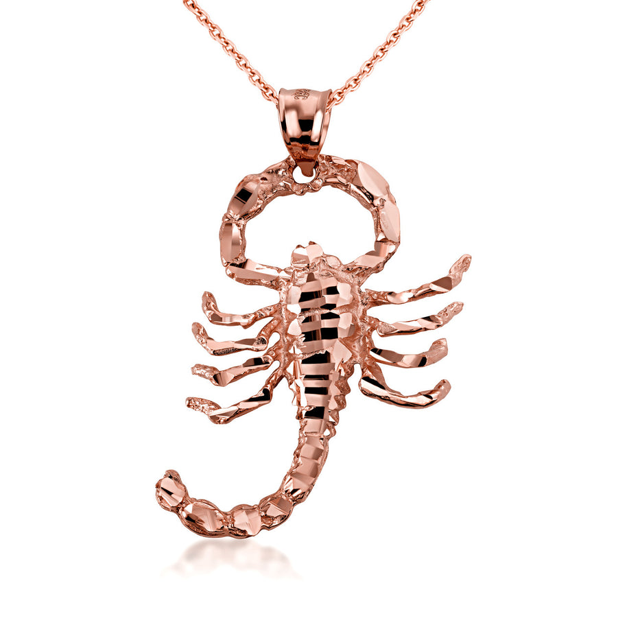 Solid Gold Scorpion Pendant (Available in Yellow/Rose/White Gold)