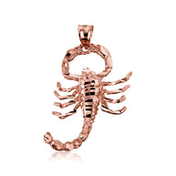Solid Gold Scorpion Pendant (Available in Yellow/Rose/White Gold)