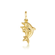 14K Yellow Gold Dolphin Necklace