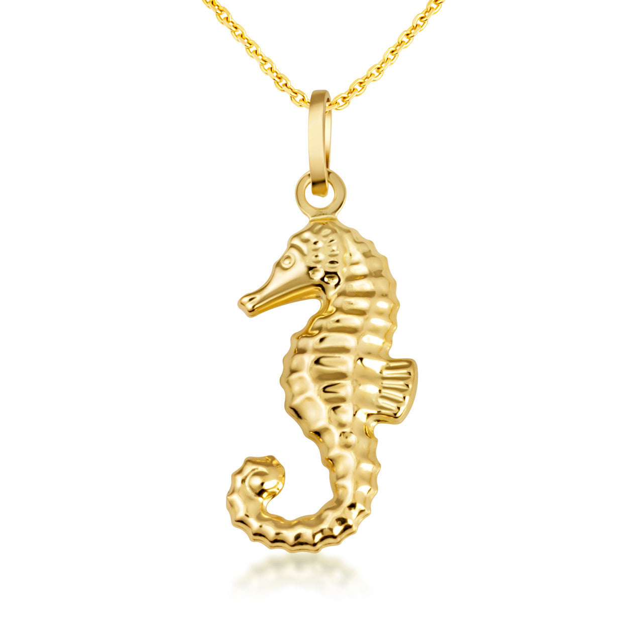 14K Gold Seahorse Necklace