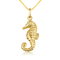 14K Gold Seahorse Necklace