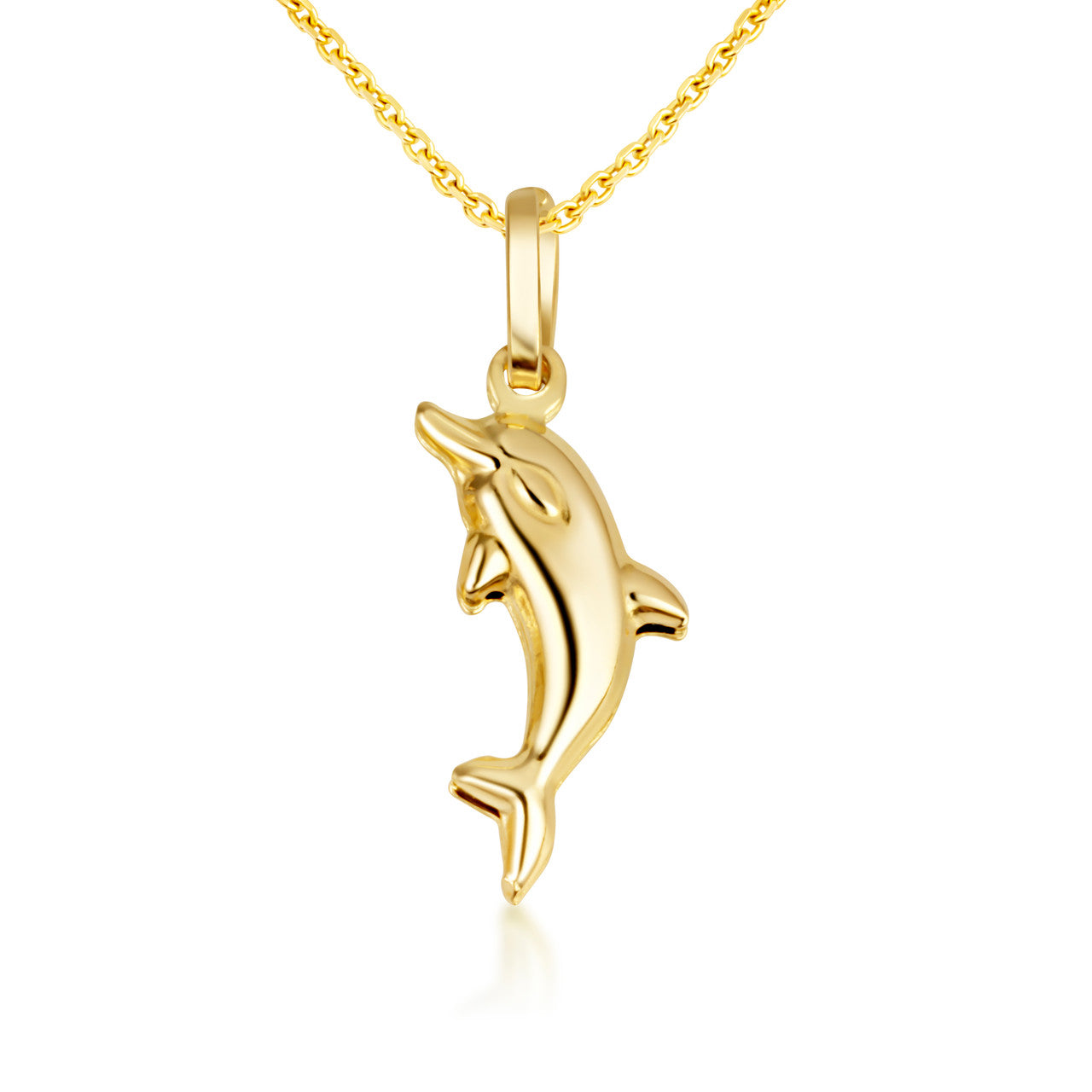 14K Gold Dolphin Necklace