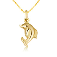 14K Gold Dolphin Necklace
