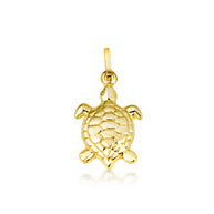14K Yellow Gold Sea Turtle Necklace (S/L)