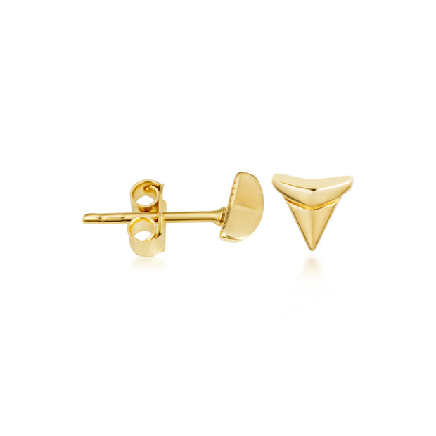 Shark Tooth Earrings in 14K Gold