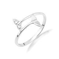 Silver Whale Tail Wrap Ring
