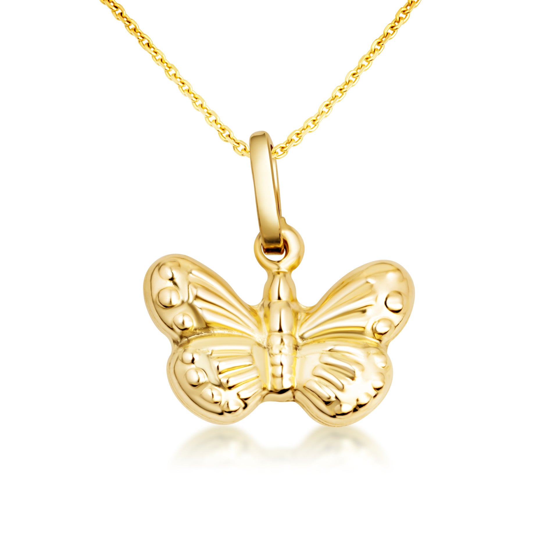 14K Gold Butterfly Necklace