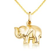 14K Gold Elephant Lucky Necklace