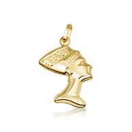 14K Gold Nefertiti Necklace - Egyptian Jewelry (S/L)