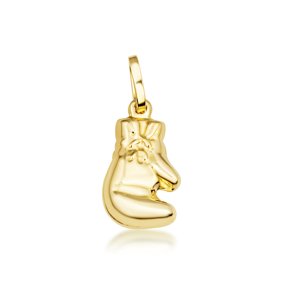 14K Gold Boxing Glove Pendant Necklace