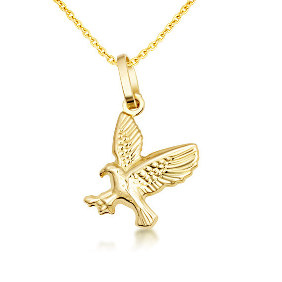 14K Gold Eagle Necklace