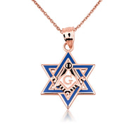 Gold Jewish Star of David Necklace - Masonic Jewelry