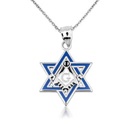 Gold Jewish Star of David Necklace - Masonic Jewelry