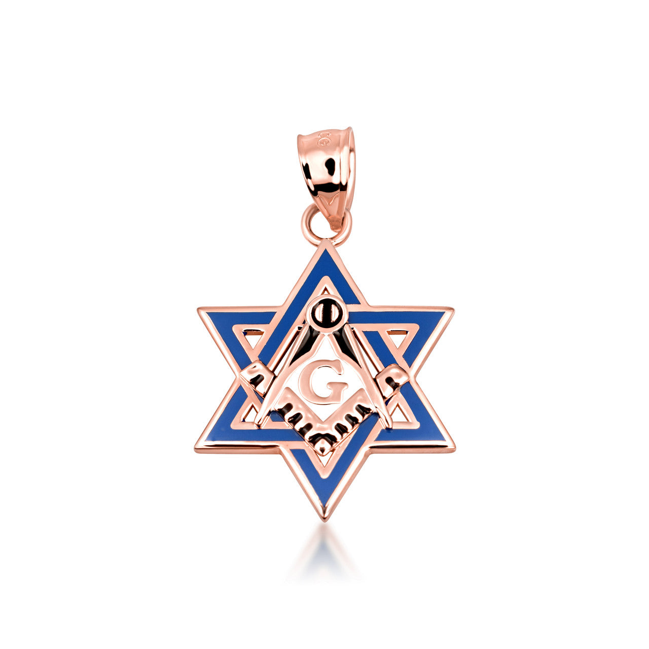 Gold Jewish Star of David Necklace - Masonic Jewelry
