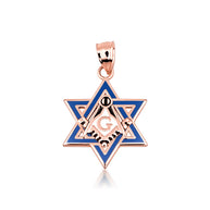 Gold Jewish Star of David Necklace - Masonic Jewelry