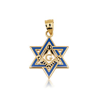 Gold Jewish Star of David Necklace - Masonic Jewelry