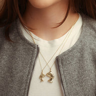 14K Gold Nefertiti Necklace - Egyptian Jewelry (S/L)