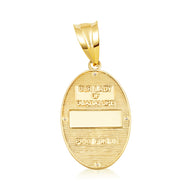 Gold Virgen Mary de Guadalupe Necklace with Diamonds (S/L) (Available in Yellow Gold, Rose Gold, White Gold)