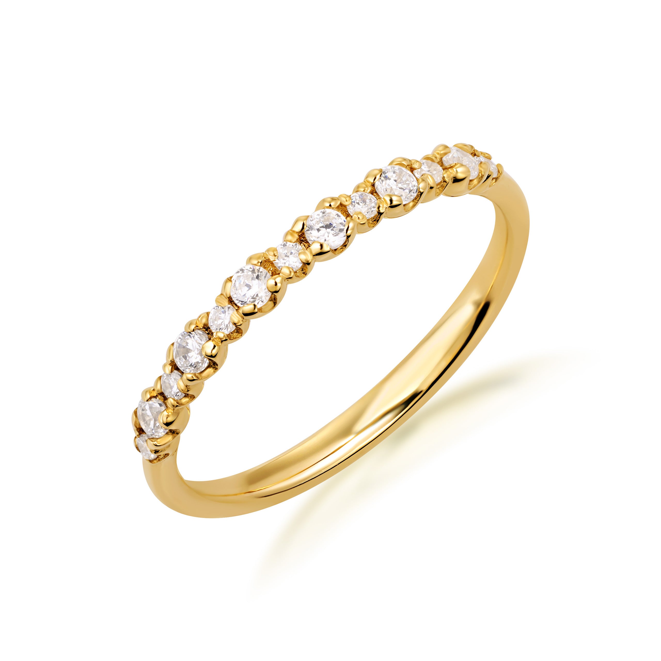 Women’s Gold Cubic Zirconia Promise Ring (Available in Yellow Gold, Rose Gold, White Gold)