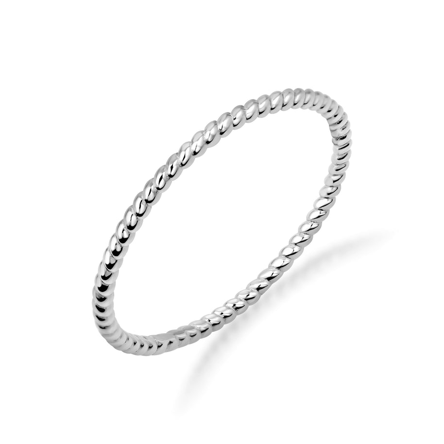 10K/14K Gold Twisted Rope Stackable Ring (Available in Yellow Gold, Rose Gold, White Gold)