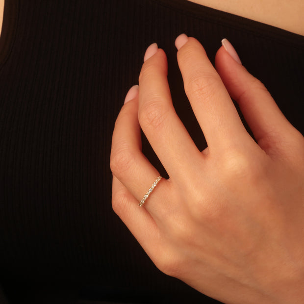 Women’s Gold Cubic Zirconia Promise Ring (Available in Yellow Gold, Rose Gold, White Gold)