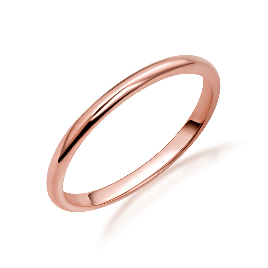Gold Wedding Band Engagement Ring (Available in Yellow/Rose/White Gold)
