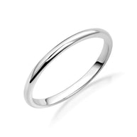Silver Wedding Band Engagement Ring