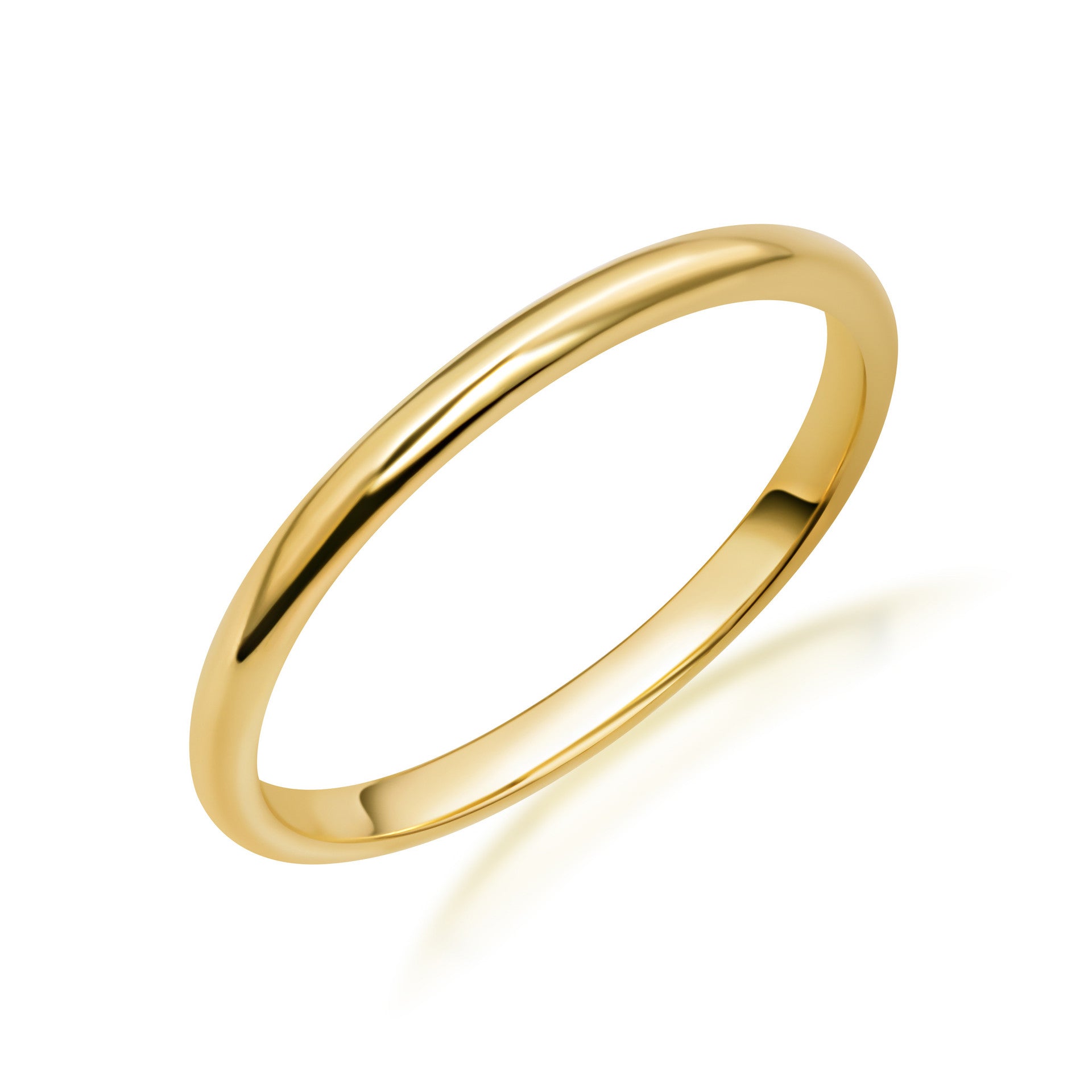 Gold Wedding Band Engagement Ring (Available in Yellow/Rose/White Gold)