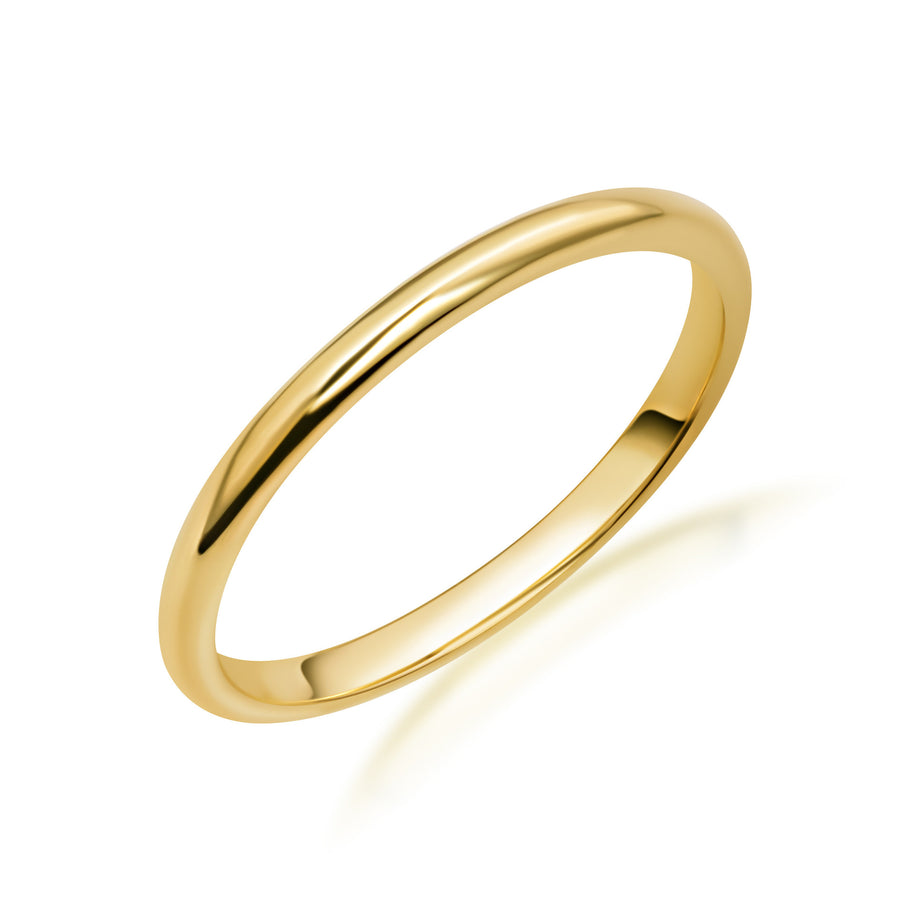 Gold Wedding Band Engagement Ring (Available in Yellow/Rose/White Gold)