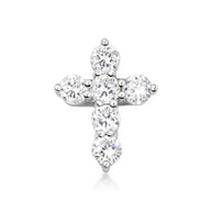 Gold Dainty Cross Necklace with Cubic Zirconia (Available in Size Mini-Small & Yellow Gold, Rose Gold, White Gold)