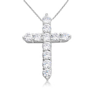 Gold Cross Necklace with Cubic Zirconia (Available in Size XL-XS & Yellow Gold, Rose Gold, White Gold)