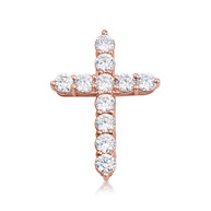 Gold Cross Necklace with Cubic Zirconia (Available in Size XL-XS & Yellow Gold, Rose Gold, White Gold)