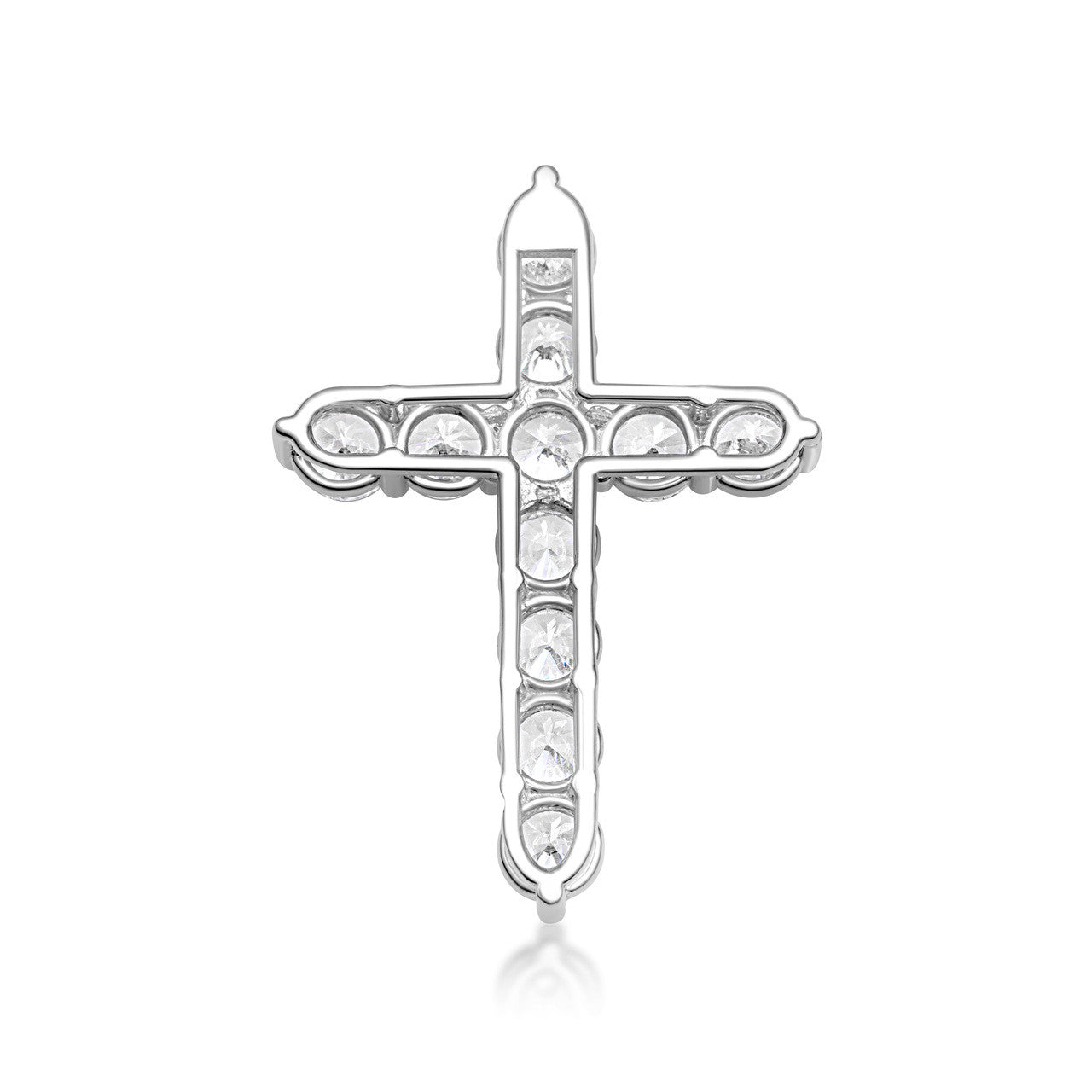 Gold Cross Necklace with Cubic Zirconia (Available in Size XL-XS & Yellow Gold, Rose Gold, White Gold)
