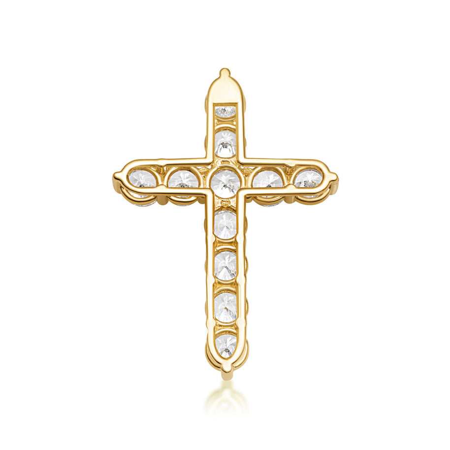 Gold Cross Necklace with Cubic Zirconia (Available in Size XL-XS & Yellow Gold, Rose Gold, White Gold)