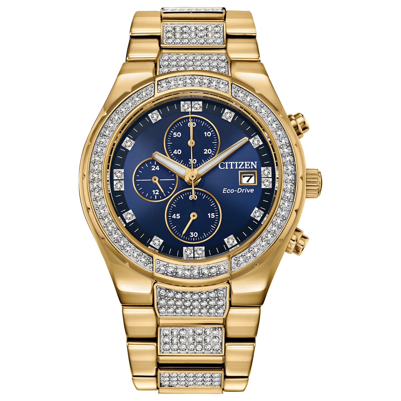 CA0752-58L Citizen Eco-Drive Men's Crystal Accents Chronograph Watch