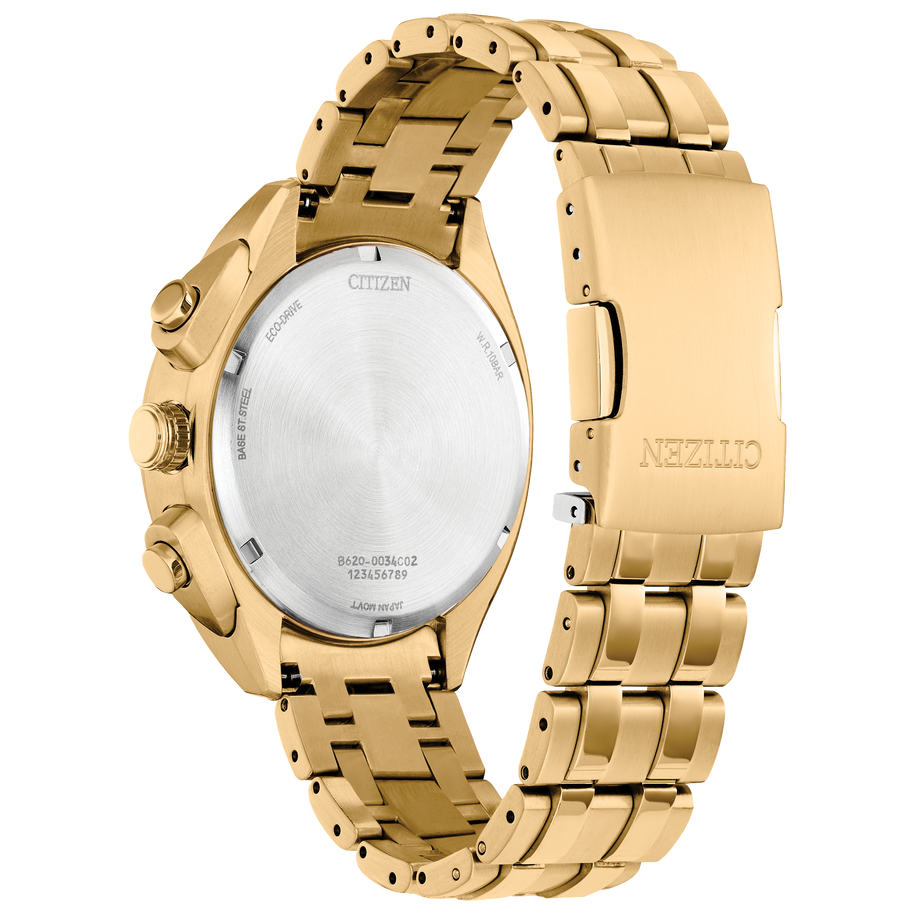 CA4542-59X Citizens Eco-Drive Chronograph Gold Stainless Steel Men's Watch