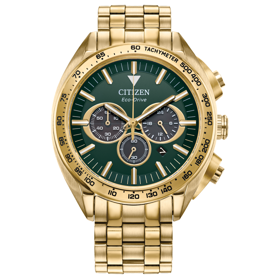 CA4542-59X Citizens Eco-Drive Chronograph Gold Stainless Steel Men's Watch