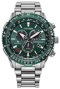 Citizen Promaster Air A-T CB5004-59W Green Dial Silver-Tone Stainless Steel Men's Watch