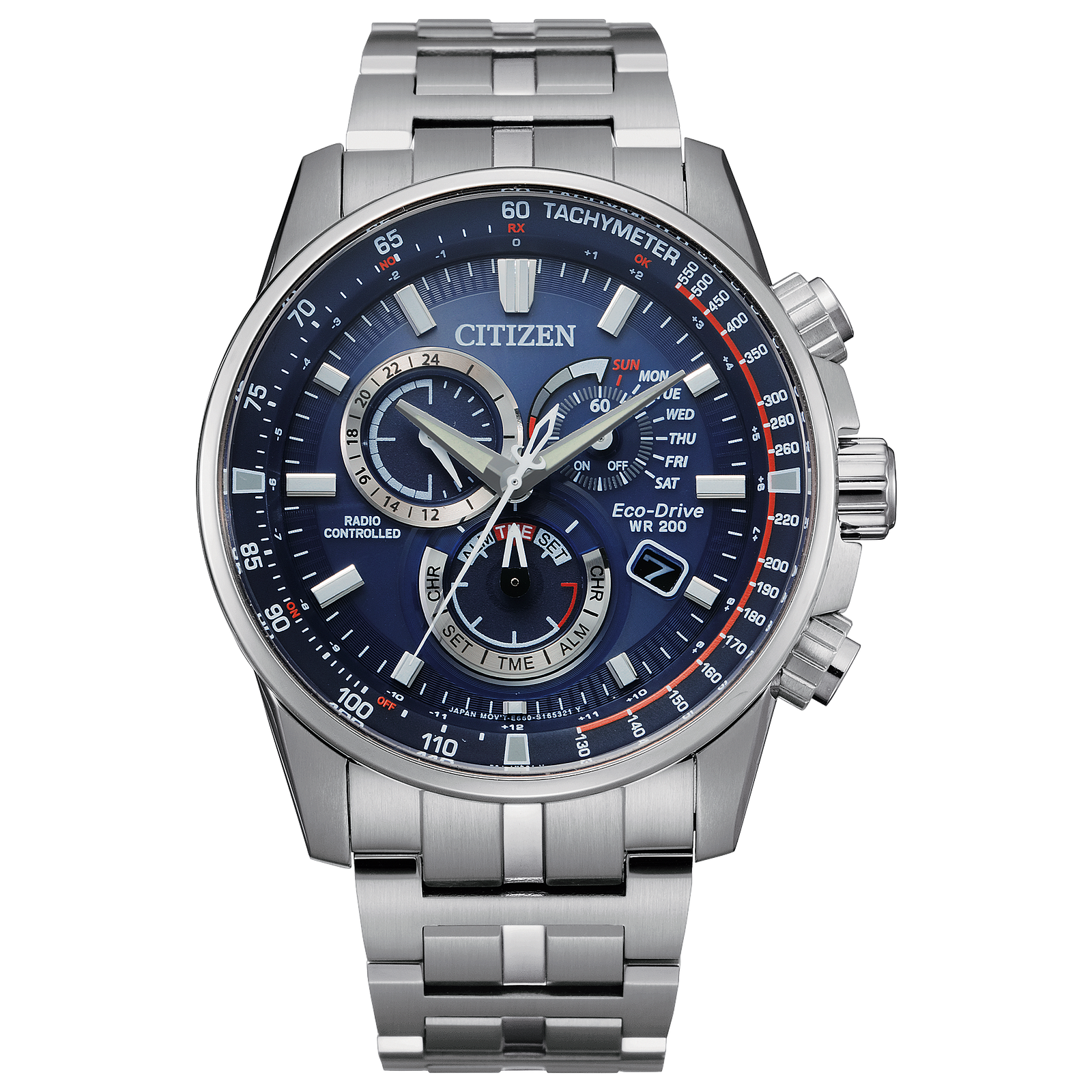 CB5880-54L Citizen PCAT Chronograph Eco-Drive Sapphire Blue Dial Men's Watch