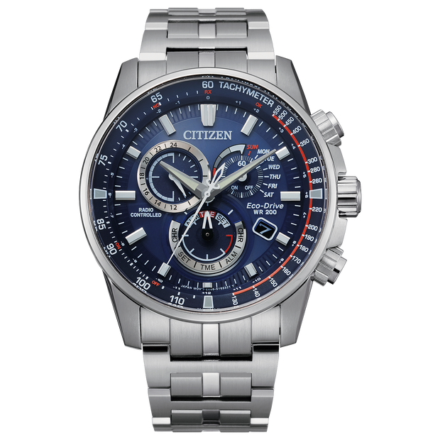 CB5880-54L Citizen PCAT Chronograph Eco-Drive Sapphire Blue Dial Men's Watch